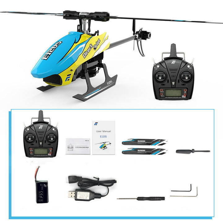 Eachine E120S 2.4G 6CH 3D6G System Brushless Direct Drive Flybarless RC Helicopter Compatible with FUTABA S-FHSS