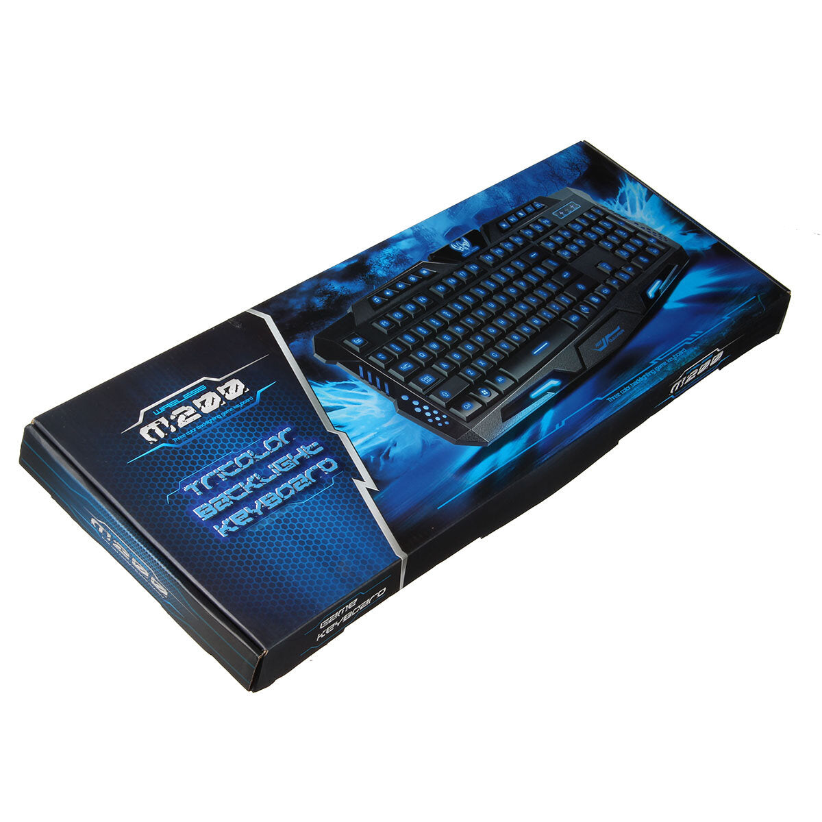 M200 USB 3 Colors LED Backlit Wired Gaming Keyboard