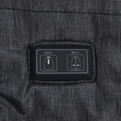 Dual Control Electric Vest Heated Outdoor Jacket USB Warm Up Heating Pad Winter Body Warmer