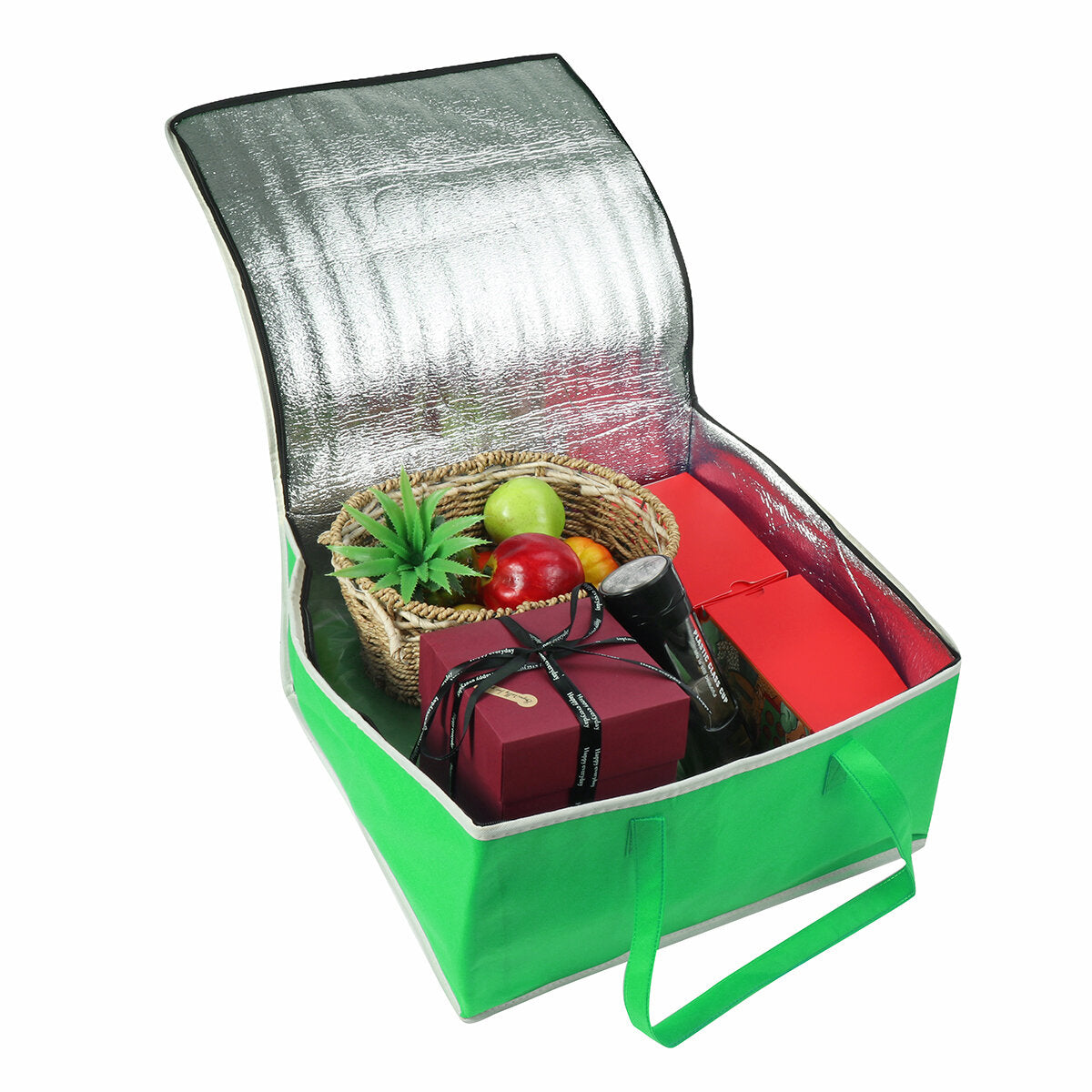 16" Insulated Bag Cooler Bag Insulation Folding BBQ Picnic Portable Ice Pack Food Thermal Bag Food Delivery Bag Pizza Camping Bag