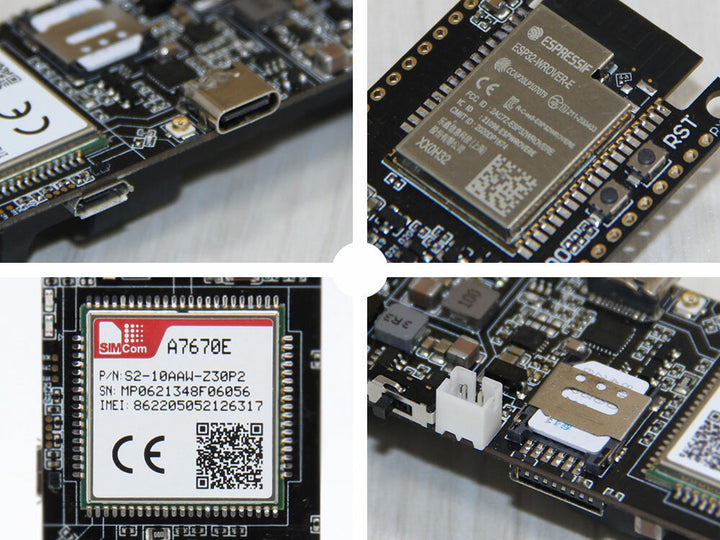 LILYGO TTGO T-SIM A7670E R2 Wireless Module ESP32 Chip 4G LTE CAT1 MCU32 Development Board Support GSM/GPRS/EDGE