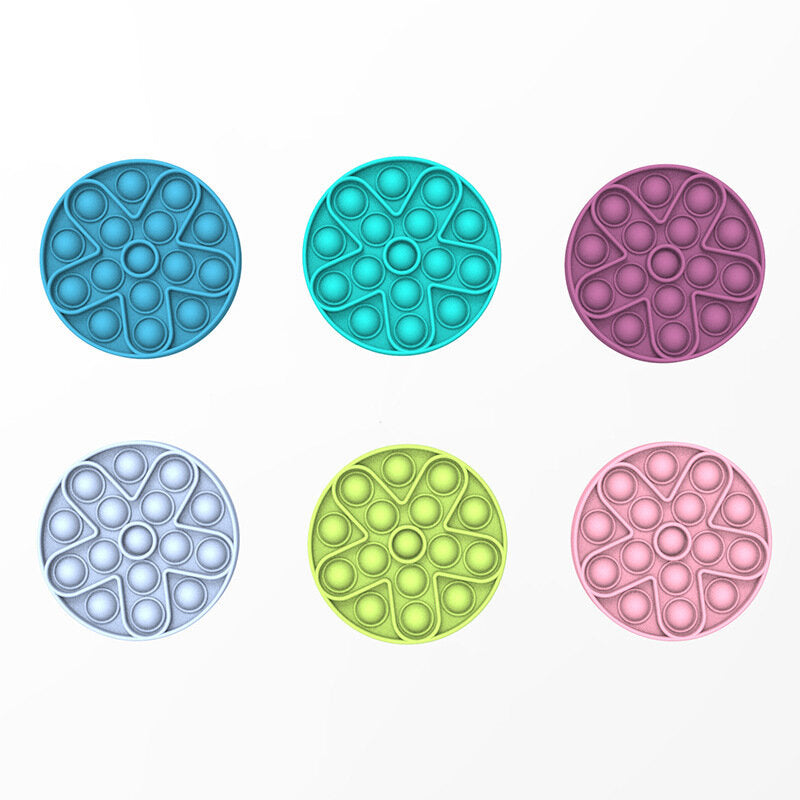 New Multi-shape Random Color Silicone Popits Fidget Push Bubble Parent-child Interaction Desktop Games Stress Reliever Fidget Toy for Children Family Games