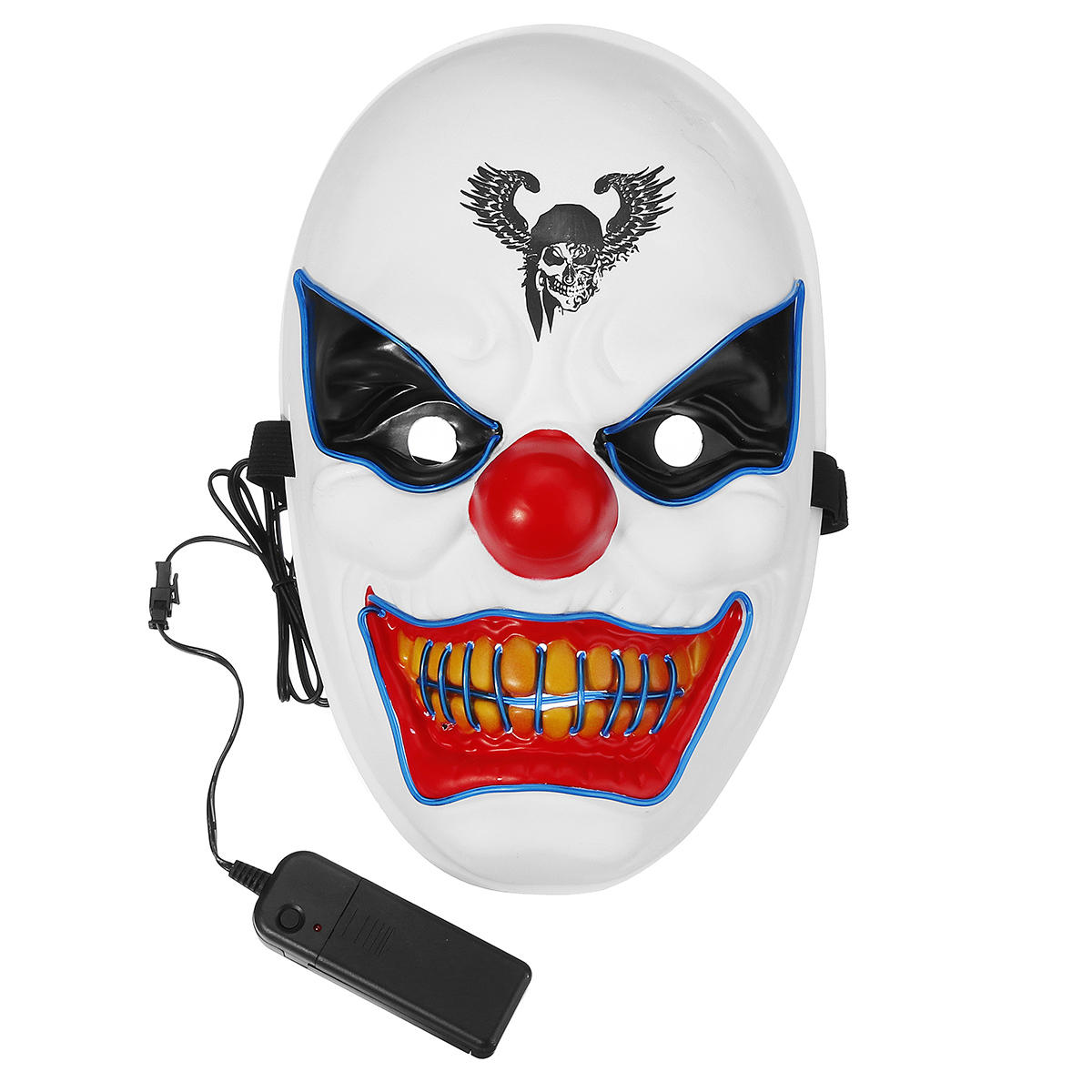 4-Modes Scary Mask Cosplay Led Costume Mask EL Wire Light Up for The Purge Movie