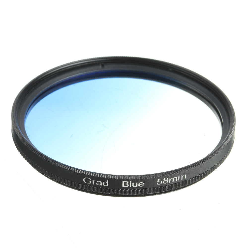 KnightX Universal Graduated Blue 49/52/55/58/62/67/72/77mm Lens Filter for Canon for Nikon DSLR Camera
