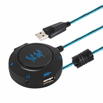 KOTION EACH S2 External USB Sound Card Plug and Play Stereo Headset Adapter For PC Laptops for PS4