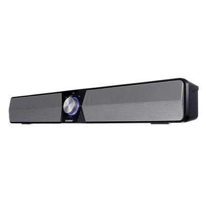 ELEGIANT SR500 bluetooth 5.0 Soundbar Speaker 20W Strong Bass Powerful Sound One-Button Control Modes Wired & Wireless Play for PC Cellphone Desktop Tablet Laptop TV