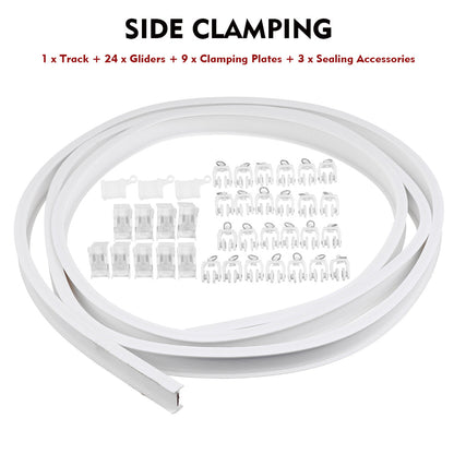 3M Flexible Ceiling Curtain Track Bendable Window Rod Rail Straight Curve Shower