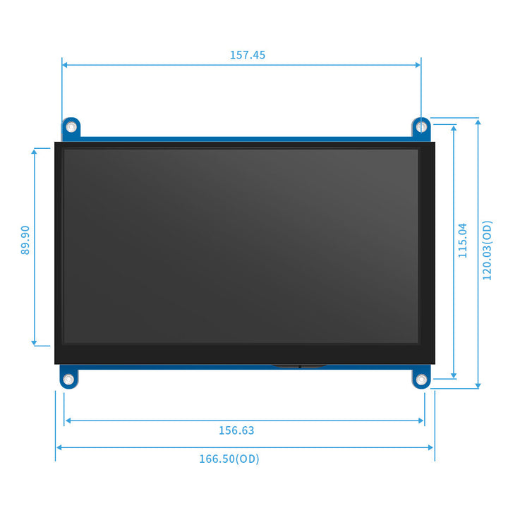 7Inch IPS/TN AIDA64 LCD Display mini pc Touch HDMI Module 1024 x 600 for Raspberry Pi 3 Pi4 PC Monitor Moniteur Orange pi