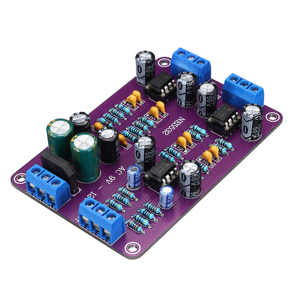 Linkwitz- Riley Filter 160Hz-15250Hz Electronic Frequency Divider NE5532 2 Way Division Monolithic Capacitor Pre-Stage Amplifier