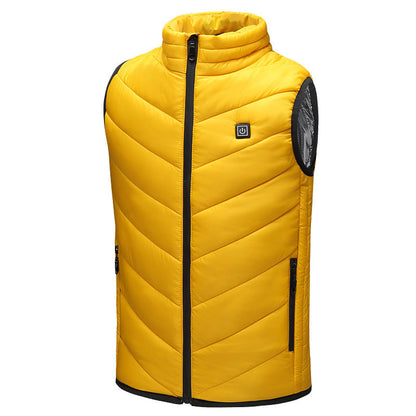Children USB Heated Warm Back Cervical Spine Hooded Winter Jacket Motorcycle Skiing Riding Coat