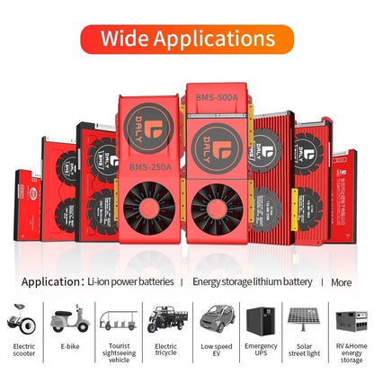 DALY BMS 14S 48V 150A 200A 250A Bluetooth 485 to USB Device CAN NTC UART Software Li-on Battery Protection Board BMS with Fan