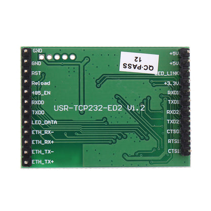 Three 3 Channel Serial Port to Ethernet Module TTL Level Support DHCP WEB Configuration USR-TCP232-ED2