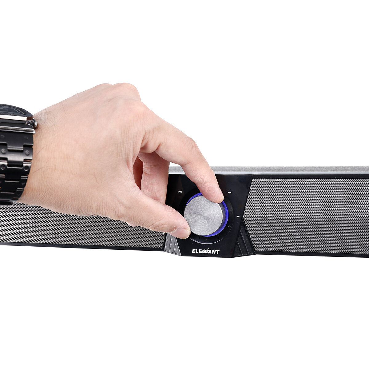 ELEGIANT SR500 bluetooth 5.0 Soundbar Speaker 20W Strong Bass Powerful Sound One-Button Control Modes Wired & Wireless Play for PC Cellphone Desktop Tablet Laptop TV