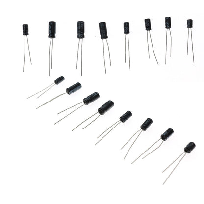 630pcs/set 24 Values High Frequency Electrolytic Capacitor Kit Set 0.1UF-1000UF Aluminum Capacitors for DIY Project Experiments