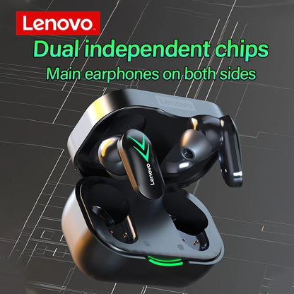 Lenovo XT82 TWS bluetooth 5.1 Earphone Gaming Headset Low Latency LED Power Display 13mm Large Driver Stereo Bass Earphone with Mic