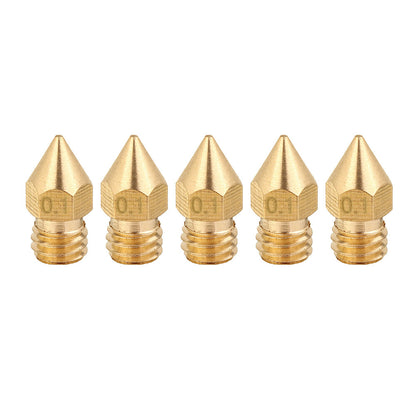 5PCS 1.75mm/0.1mm Copper Thread Extruder Nozzle For 3D Printer