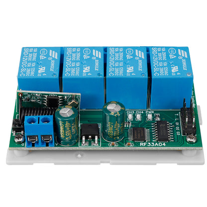 RF33A04 433M 4CH Security Remote Keyless Controller Rolling Code HCS301 Remote Key Transmitter DC 12V