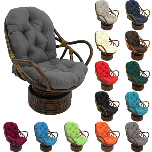 Single Sofa Cushion Rocker Cushion with Straps Replacement Thickened Polyester Comfortable and Soft Outdoor Indoor Chair Cushion
