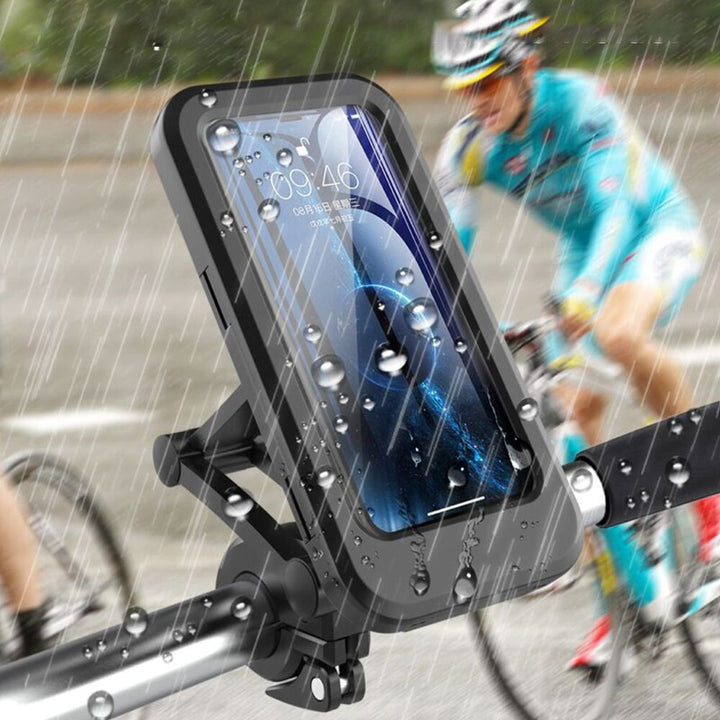 Universal Folding Motorcycle Phone Holder 360 Rotatable Waterproof Bike Handlebar Magnet Case Stand For 6.7inch Mobile Phone Mount Bag