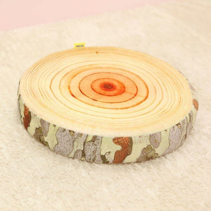 3D Novelty Stump Log Wood Throw Pillow Sycamore Tree Cushion Home Office Car Soft Decor