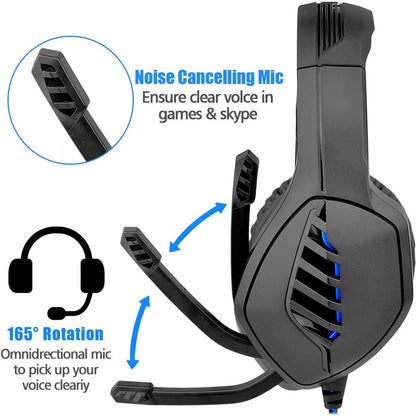 Bakeey J1 Wired Earphone HIFI Stereo Noise Reduction Dynamic 50mm Speaker Headphones Luminous Adjustable Gaming Headset with Mic