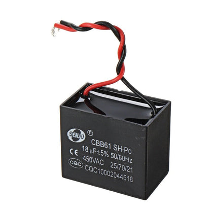 CBB61 3Pcs 18UF Starting Capacitance 450V AC Fan Capacitor CBB Motor Run Capacitor