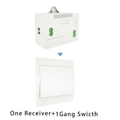 MoesHouse RF433 Wireless Switch No Battery Remote Control Wall Light Switch Self Powered No Wiring Needed Wall Panel Transmitter