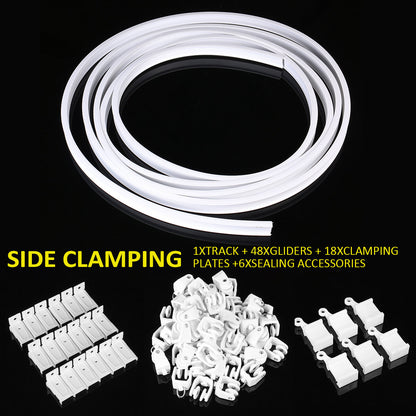 6M Flexible Ceiling Curtain Track Bendable Window Rod Rail Straight Curve Shower
