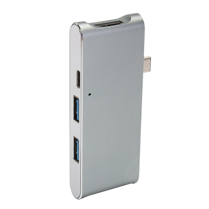 6 in 1 USB-C HUB with Type-C Power Delivery 4K Video HD Output Converter Alloy Card Reader