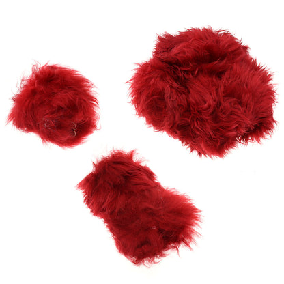 3Pcs Winter Furry Car Steering Wheel + Gear Knob Shifter Parking Brake Covers Set