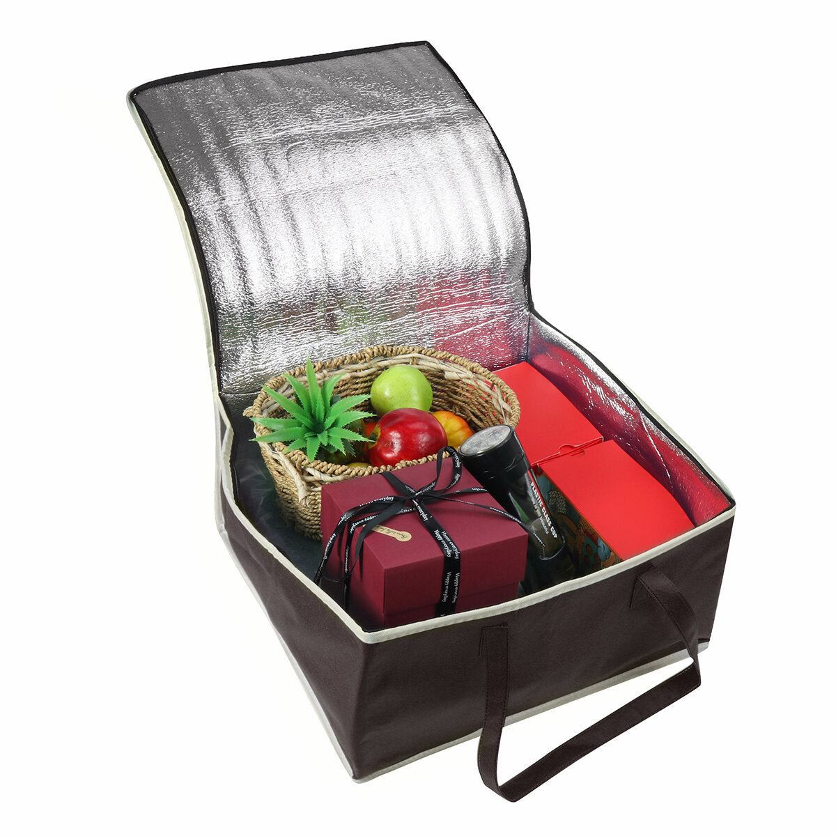 16" Insulated Bag Cooler Bag Insulation Folding BBQ Picnic Portable Ice Pack Food Thermal Bag Food Delivery Bag Pizza Camping Bag