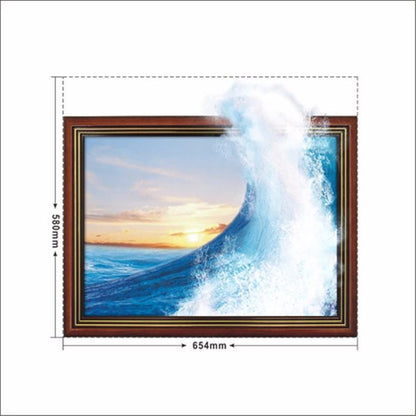 PAG STICKER 3D Wall Decals Ocean Wave Sea Wall Sticker Home Wall Decor Gift