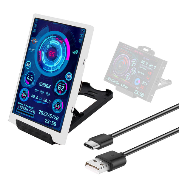 3.5 Inch White IPS Type-C Secondary Screen CPU GPU RAM HDD Computer Monitoring USB Connection with Freely AIDA64 Mini Monitor
