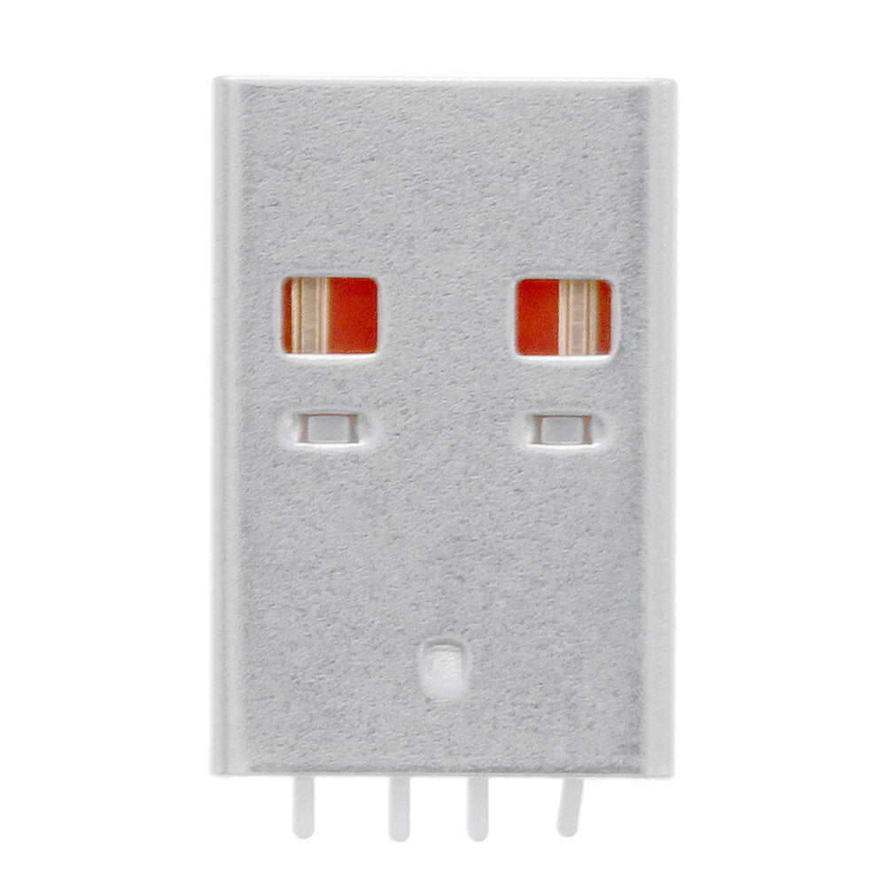10PCS Positive And Negative Plug USB 4p Board End Male Sink Board SMT Double-Sided Plug Two Straight Pin Fixed Plug Board L=18mm Interface