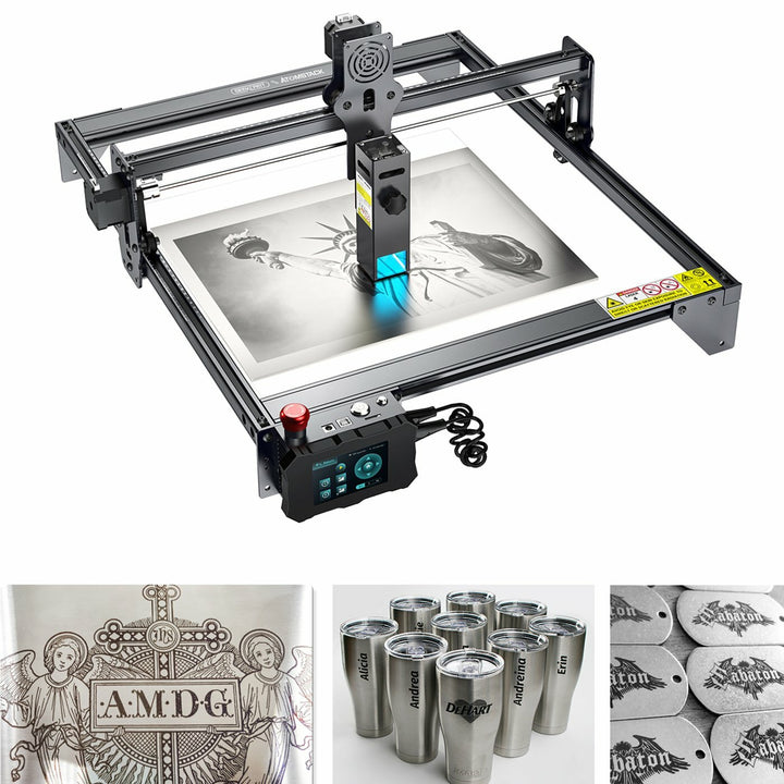 GEEKCREITxATOMSTACK S10 PRO Laser Engraver 10W Output Power Flagship Engraving Cutting Machine Support Offline Engraving App Control Stainless Steel Metal Acrylic Engraving
