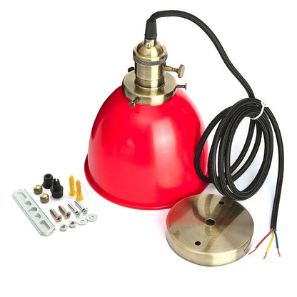 Elfeland Cafe Style Retro Ceiling Light Pendant Metal Shade-Modern Rustic Industrial Vintage Look-E27 Socket Height-adjustable Lampshade-for Loft Bar Cafe Light Ceiling Lamp Shade