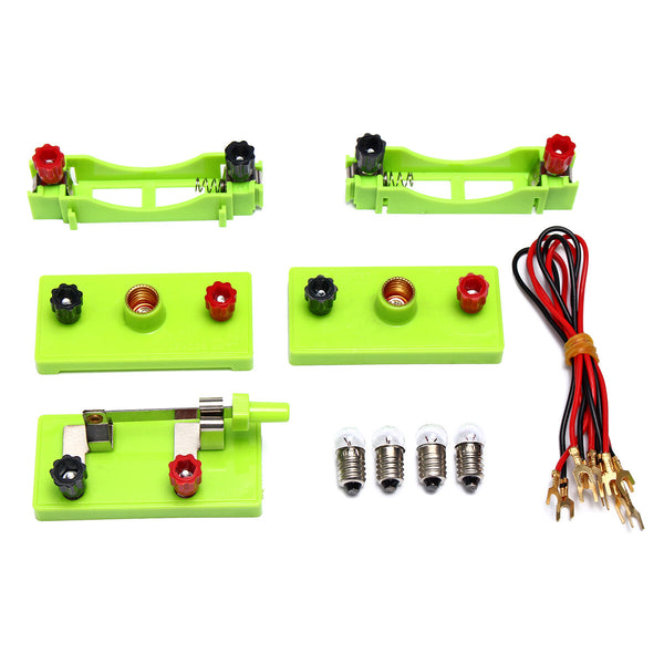 Electric Circuit Kit Bulb Switch Conductive Line Kid School Educational Science Toy DIY Montessori