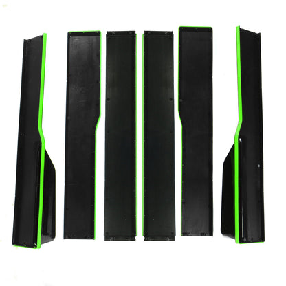 For Dodge Challenger SRT R/T Scat Pack 86.6 Inch Side Skirt Extension Rocker Panel Green Line