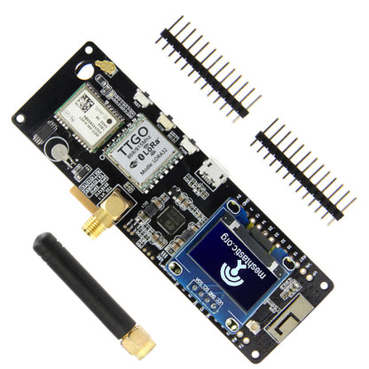 LILYGO TTGO Meshtastic T-Beam V1.1 ESP32 433/915/923Mhz WiFi Bluetooth ESP32 GPS NEO-6M SMA 18650 Battery Holder With OLED