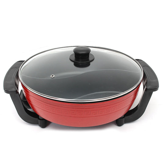 1300W Electric Non-Stick Hot Pot Dual Side Divide Home Smokeless Shabu Cookware