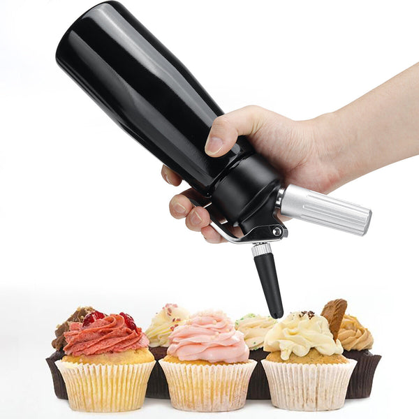 500ml Whipped Cream Dispenser Whipper Cracker Attachen Nozzles Desserts Maker Kitchen Bakeware Tool