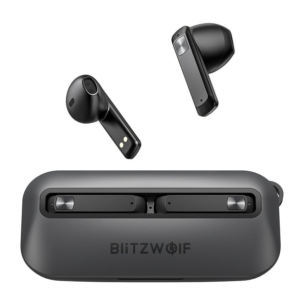 BlitzWolf BW-FPE1 TWS bluetooth Earphone 1.7CM Ultra Thin Portable Earbuds 13mm Large Driver HiFi Stereo ENC Dual Mic Half in Ear Headphone