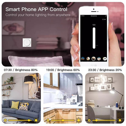 MoesHouse WiFi Smart Touch Light Dimmer Switch Touch Timer Brightness Memory Smart Life/Tuya APP Remote Control Work with Alexa Google