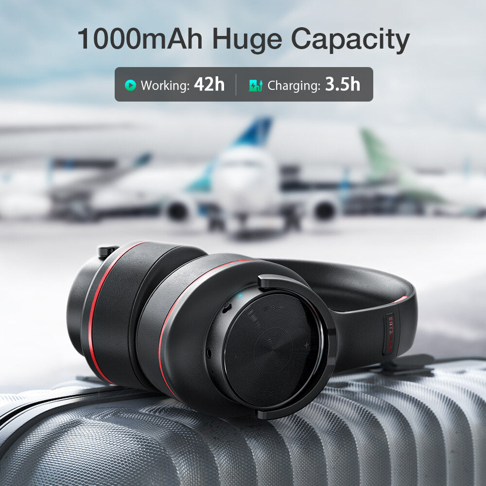BlitzWolf BW-HP2 Pro bluetooth Headphone Wireless Headset 1000mAh 50mm Driver Bass Low Delay Gaming Headset with Mic