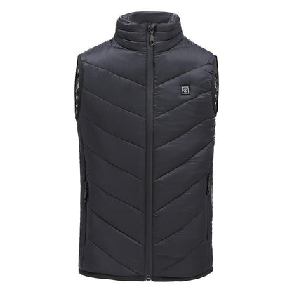 Children USB Heated Warm Back Cervical Spine Hooded Winter Jacket Motorcycle Skiing Riding Coat