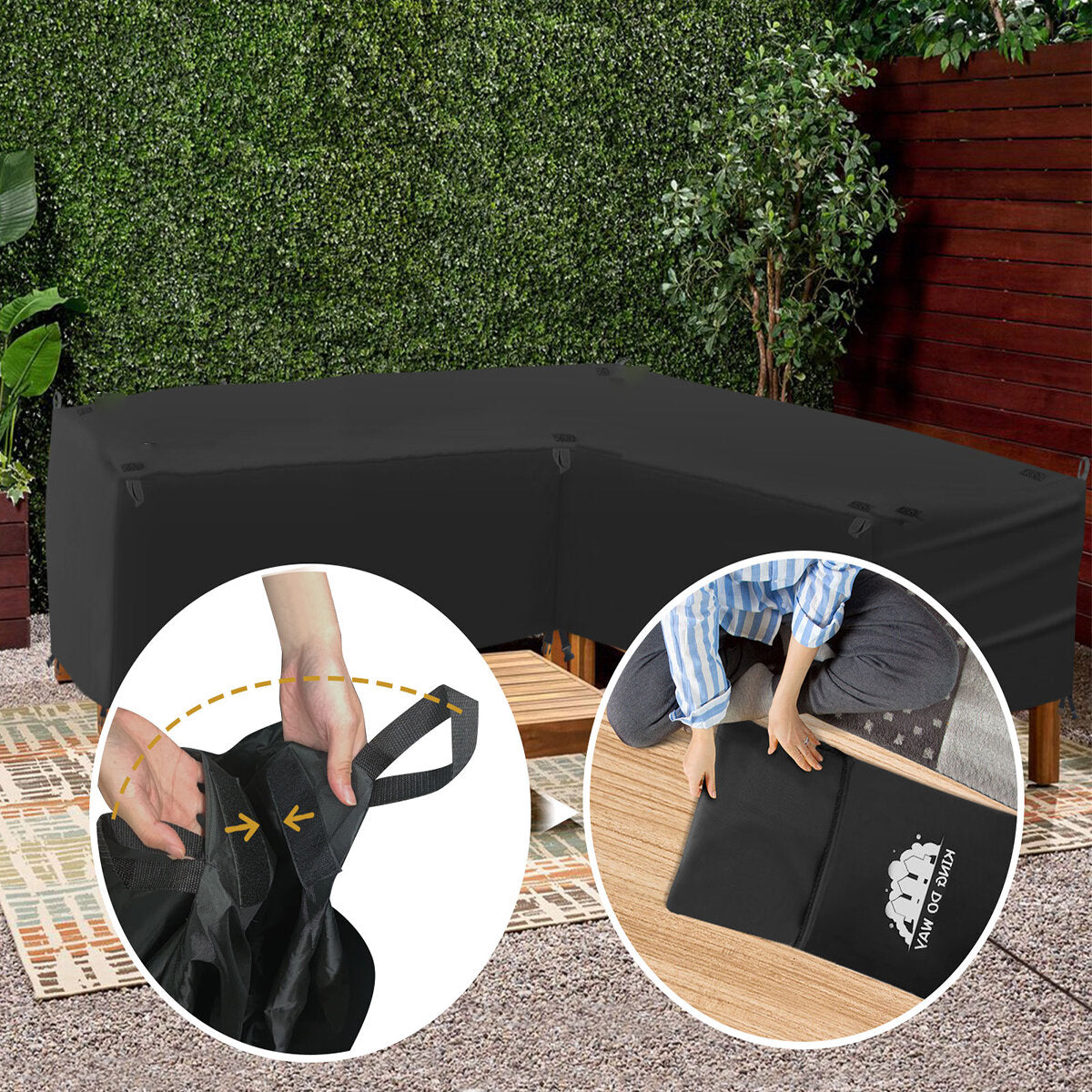 KING DO WAY Waterproof Patio Sofa Cover UV-resistant Snow Protection Tear-resistant Sofa Cover