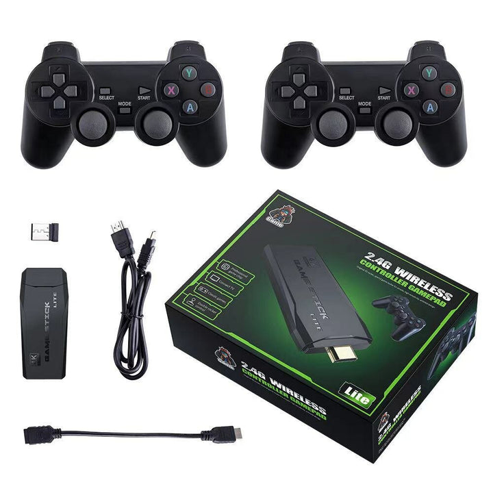 M8 4K HD 10000+ Games Mini Games Stick Video Game Console For SFC PS1 FC GBA Emulator with 2Pcs Wireless Gamepad Controller