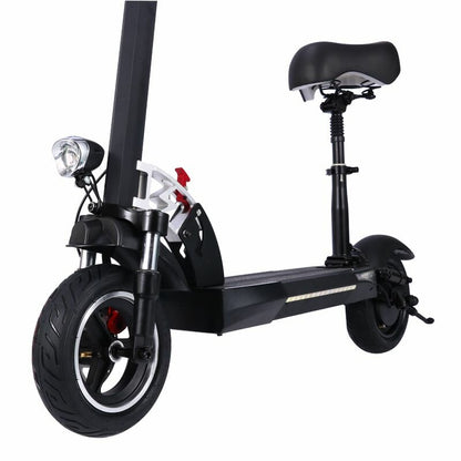 [US Direct] Hopthink HVD-3 800W 48V 15Ah 10inch Folding Electric Scooter 40-50KM Mileage Doube Disc Brake E-Scooter w/ Seat