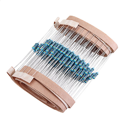 600pcs 1/4W 470 ohm Resistor +/- 1% ROHS1/4w 470R ohm Metal Film Resistors / 0.25W Watt Color Ring Resistance Carbon Film