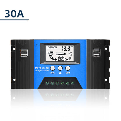 EXCELLWAY 30/40/50/60/100A MPPT Solar Controller LCD Solar Charge Controller Accuracy Dual USB Solar Panel Battery Regulator